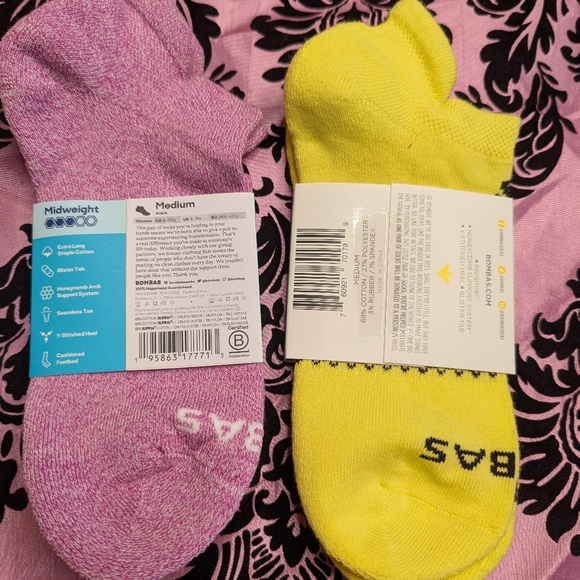 Four Pairs Of Ankle Cut Bombas Socks - Picture 5 of 5